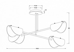 Люстра на штанге Freya Mallow FR5228PL-04C в Елабуге - elabuga.mebel24.online | фото 2