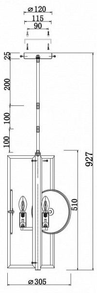 Люстра на штанге Maytoni Marmo MOD099PL-03G в Елабуге - elabuga.mebel24.online | фото 4