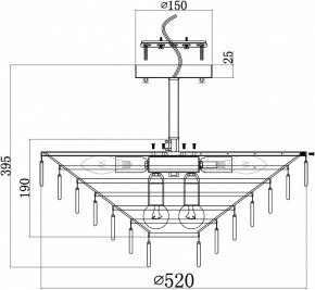 Люстра на штанге Maytoni Mazzo MOD130CL-11G в Елабуге - elabuga.mebel24.online | фото 5