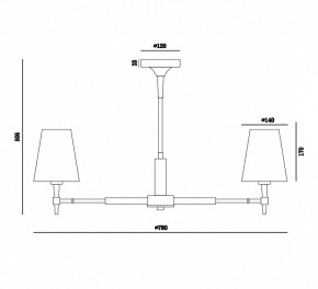 Люстра на штанге Maytoni Zaragoza H001CL-05BS в Елабуге - elabuga.mebel24.online | фото 6