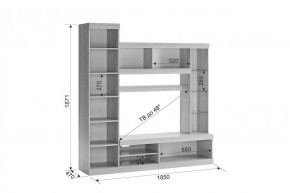 МАКСИ Мини-стенка дуб сонома/белое дерево в Елабуге - elabuga.mebel24.online | фото 2