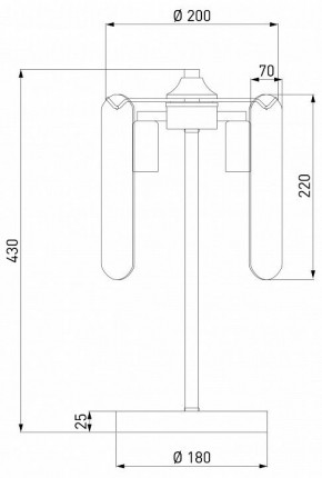 Настольная лампа декоративная Eurosvet Claire 01170/3 золото в Елабуге - elabuga.mebel24.online | фото 3
