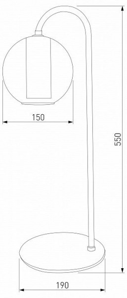 Настольная лампа декоративная Eurosvet Cobble 80508/1 дымчатый в Елабуге - elabuga.mebel24.online | фото 2