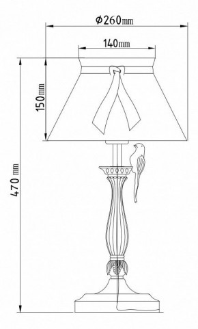 Настольная лампа декоративная Maytoni Bird ARM013-11-W в Елабуге - elabuga.mebel24.online | фото 5