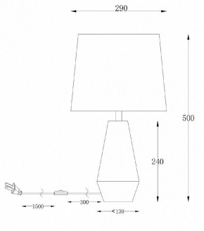 Настольная лампа декоративная Maytoni Calvin Table Z181-TL-01-B в Елабуге - elabuga.mebel24.online | фото 2