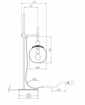 Настольная лампа декоративная Maytoni Erich MOD221-TL-01-G в Елабуге - elabuga.mebel24.online | фото 3