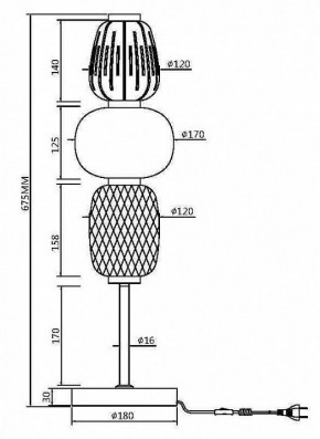 Настольная лампа декоративная Maytoni Pattern MOD267TL-L28CH3K в Елабуге - elabuga.mebel24.online | фото 4