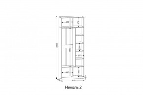 НИКОЛЬ 2 шкаф 2-х створчатый в Елабуге - elabuga.mebel24.online | фото 3