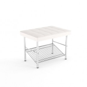 Обувница разборная малая квадрат Кристалл белый-010 в Елабуге - elabuga.mebel24.online | фото