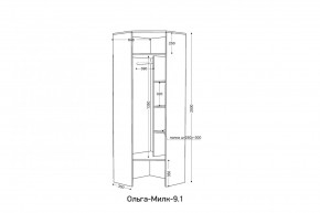 ОЛЬГА-МИЛК 9.1 Шкаф угловой без зеркала в Елабуге - elabuga.mebel24.online | фото 2