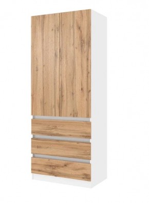 Парус Шкаф 2-х ств. 800 (Белый/Дуб Вотан) в Елабуге - elabuga.mebel24.online | фото