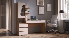 ПИФАГОР Стол компьютерный (дуб вотан/кашемир) в Елабуге - elabuga.mebel24.online | фото