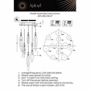 Подвесная люстра Aployt Emilin APL.854.06.47 в Елабуге - elabuga.mebel24.online | фото 2