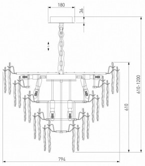 Подвесная люстра Bogate-s Leaf 369 в Елабуге - elabuga.mebel24.online | фото 4