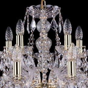 Подвесная люстра Bohemia Ivele Crystal 1411 1411/10+5/240/G/Leafs в Елабуге - elabuga.mebel24.online | фото 4