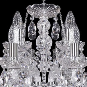 Подвесная люстра Bohemia Ivele Crystal 1411 1411/8+4/195/Ni в Елабуге - elabuga.mebel24.online | фото 4