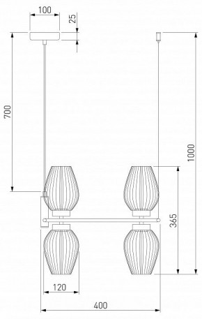 Подвесная люстра Eurosvet Alva 30183/4 латунь в Елабуге - elabuga.mebel24.online | фото 4