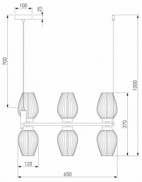 Подвесная люстра Eurosvet Alva 30183/6 латунь в Елабуге - elabuga.mebel24.online | фото 4