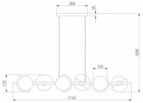 Подвесная люстра Eurosvet Moity 70149/6 черный/латунь в Елабуге - elabuga.mebel24.online | фото 5