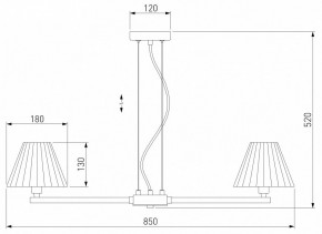 Подвесная люстра Eurosvet Peony 60136/8 хром/графит в Елабуге - elabuga.mebel24.online | фото 3