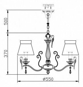 Подвесная люстра Maytoni Bird ARM013-03-W в Елабуге - elabuga.mebel24.online | фото 6