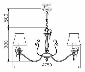 Подвесная люстра Maytoni Bird ARM013-08-W в Елабуге - elabuga.mebel24.online | фото 5