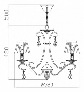 Подвесная люстра Maytoni Brionia ARM172-05-G в Елабуге - elabuga.mebel24.online | фото 5