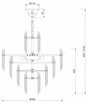 Подвесная люстра Maytoni Flare DIA200PL-06G в Елабуге - elabuga.mebel24.online | фото 7