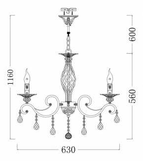 Подвесная люстра Maytoni Grace ARM247-06-G в Елабуге - elabuga.mebel24.online | фото 3