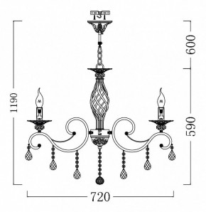 Подвесная люстра Maytoni Grace ARM247-08-G в Елабуге - elabuga.mebel24.online | фото 4