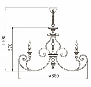 Подвесная люстра Maytoni Karina H631-PL-08-B в Елабуге - elabuga.mebel24.online | фото 3