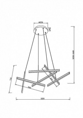 Подвесная люстра Maytoni Line MOD016PL-L80WK в Елабуге - elabuga.mebel24.online | фото 4