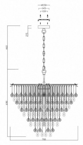 Подвесная люстра Maytoni Linn MOD091PL-09G в Елабуге - elabuga.mebel24.online | фото 4