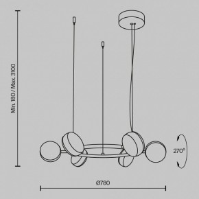 Подвесная люстра Maytoni Mind MOD299PL-L60BC3K в Елабуге - elabuga.mebel24.online | фото 4