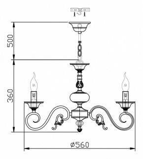 Подвесная люстра Maytoni Perla ARM337-05-R в Елабуге - elabuga.mebel24.online | фото 3