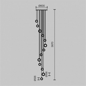 Подвесная люстра Maytoni Pharao MOD361PL-L58BS3K в Елабуге - elabuga.mebel24.online | фото 4