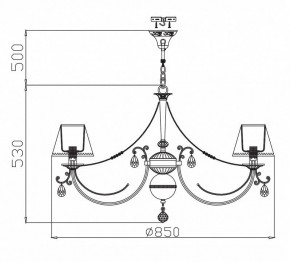 Подвесная люстра Maytoni Soffia RC093-PL-08-R в Елабуге - elabuga.mebel24.online | фото 5