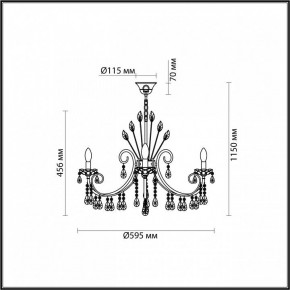 Подвесная люстра Odeon Light Versia 4977/6 в Елабуге - elabuga.mebel24.online | фото 5