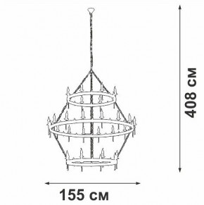Подвесная люстра Vitaluce V1872 V1872-7/16+8+8 в Елабуге - elabuga.mebel24.online | фото 3
