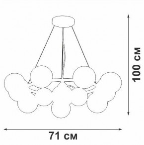 Подвесная люстра Vitaluce V48410 V48410-8/12S в Елабуге - elabuga.mebel24.online | фото 3