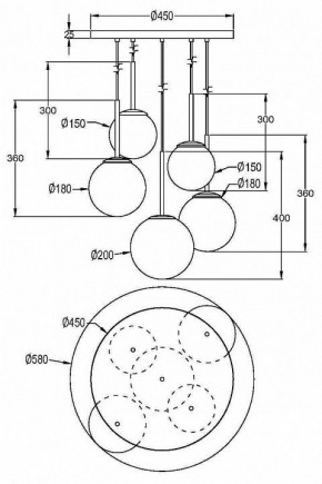 Подвесной светильник Maytoni Basic form MOD321PL-05G1 в Елабуге - elabuga.mebel24.online | фото 4