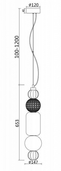 Подвесной светильник Maytoni Collar P069PL-L35CH3K в Елабуге - elabuga.mebel24.online | фото 5