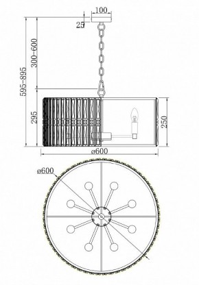 Подвесной светильник Maytoni Facet MOD094PL-08CH в Елабуге - elabuga.mebel24.online | фото 3