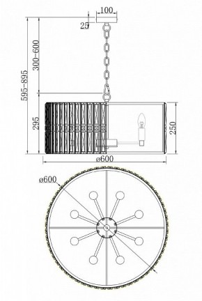 Подвесной светильник Maytoni Facet MOD094PL-08G в Елабуге - elabuga.mebel24.online | фото 3