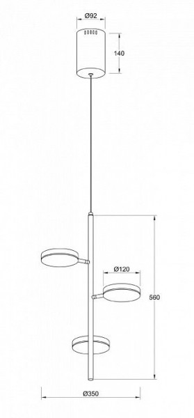 Подвесной светильник Maytoni Fad MOD070PL-L18B3K в Елабуге - elabuga.mebel24.online | фото 4