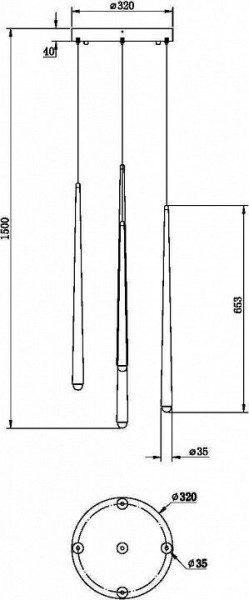 Подвесной светильник Maytoni Halo MOD132PL-L30BSK в Елабуге - elabuga.mebel24.online | фото 2