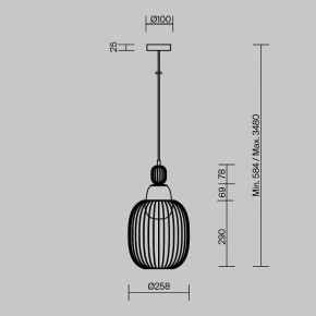 Подвесной светильник Maytoni Levitation MOD376PL-01G1 в Елабуге - elabuga.mebel24.online | фото 5