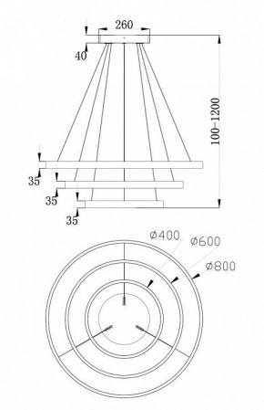 Подвесной светильник Maytoni Rim MOD058PL-L100W4K в Елабуге - elabuga.mebel24.online | фото 6