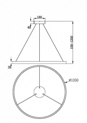 Подвесной светильник Maytoni Rim MOD058PL-L54BK в Елабуге - elabuga.mebel24.online | фото 4