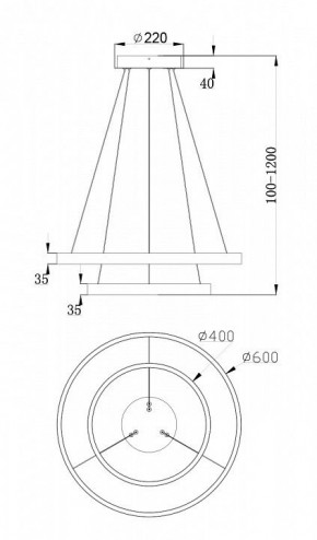 Подвесной светильник Maytoni Rim MOD058PL-L55BS4K в Елабуге - elabuga.mebel24.online | фото 7
